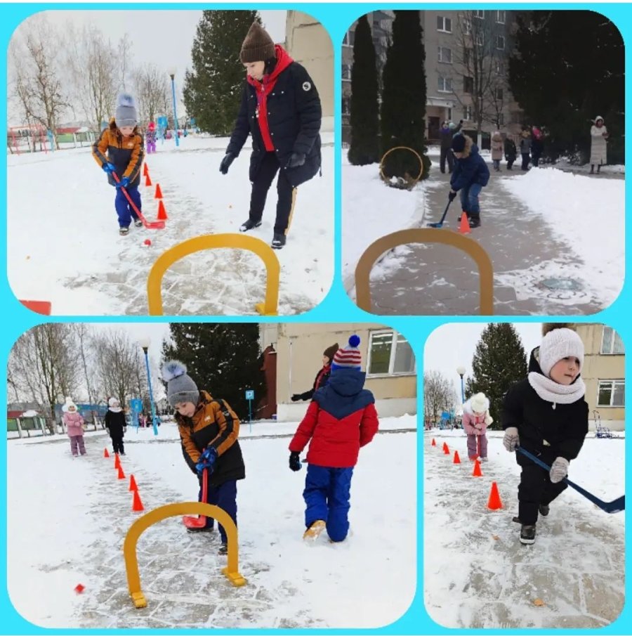 Отрабатываем элементы спортивных игр. Хоккей